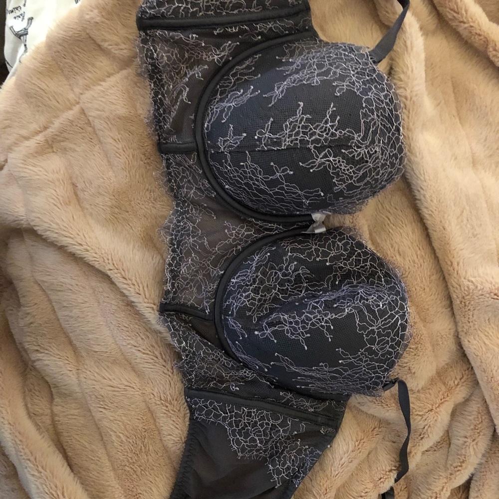 Purple bustier bra very detailed